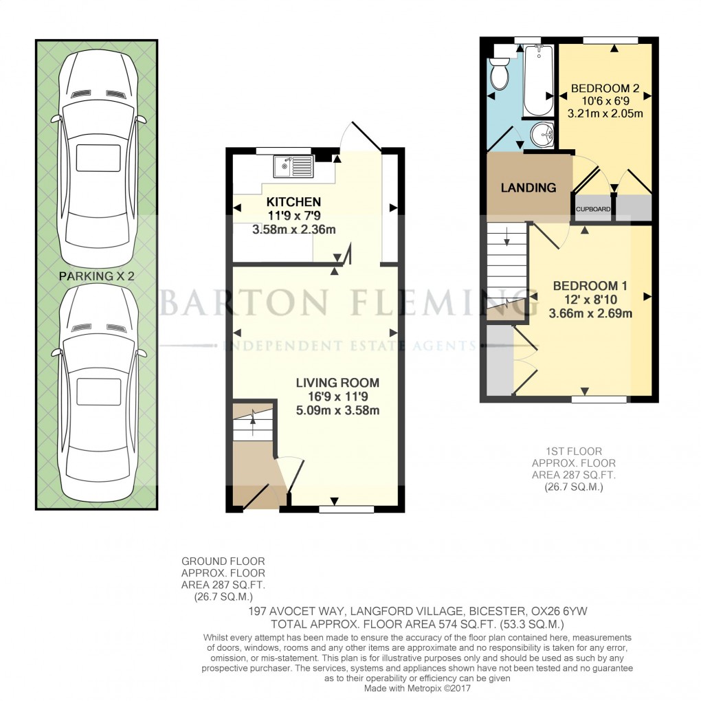 Floorplan for Avocet Way, Bicester