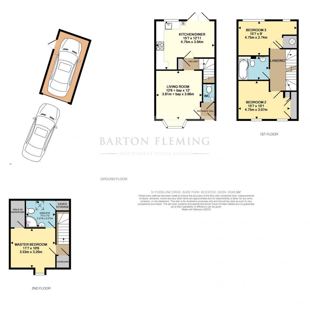 Floorplan for Purslane Drive, Bicester