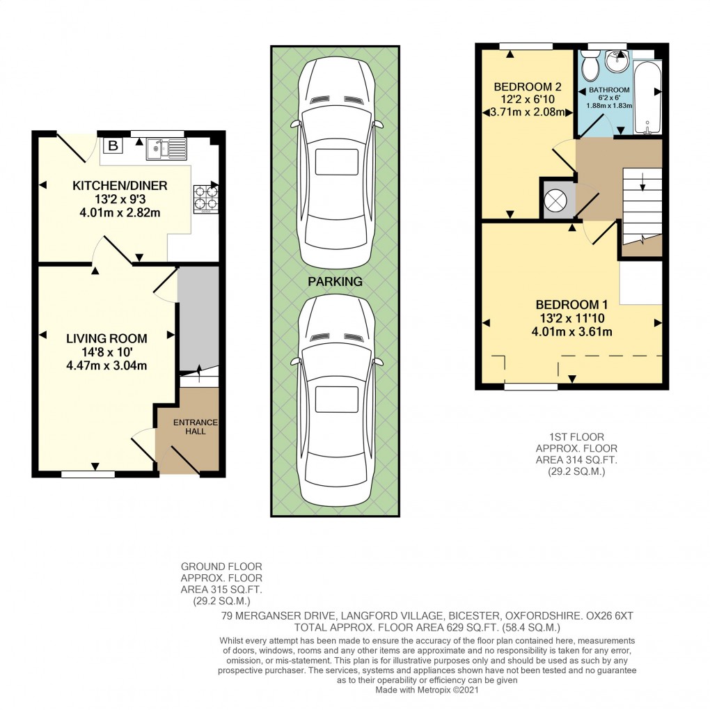 Floorplan for Merganser Drive, Bicester