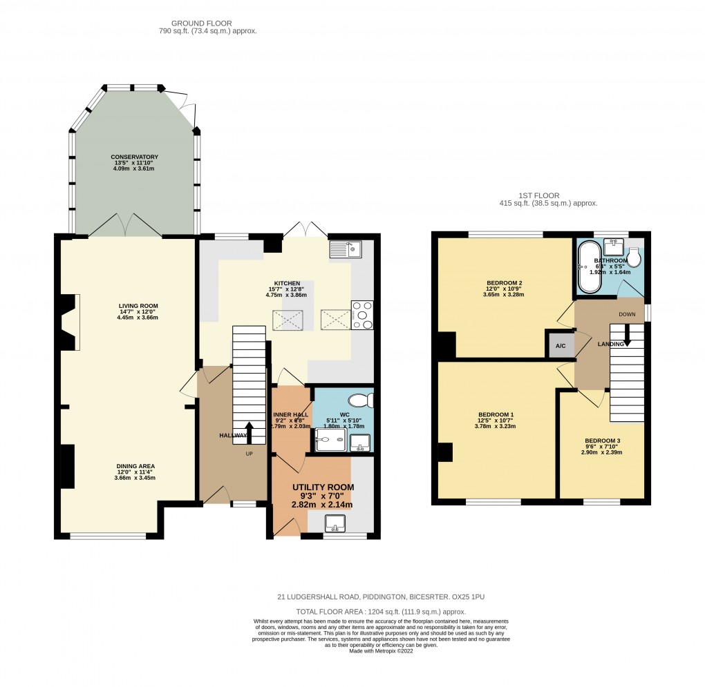 Floorplan for Ludgershall Road, Piddington, Bicester