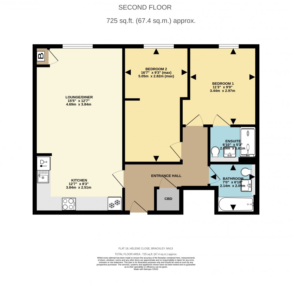 Floorplan for Helene Close, 3 Helene Close, Brackley