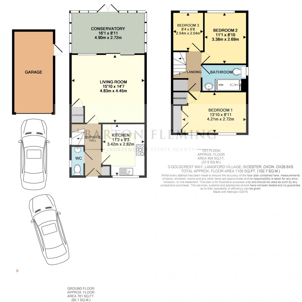 Floorplan for Goldcrest Way, Bicester