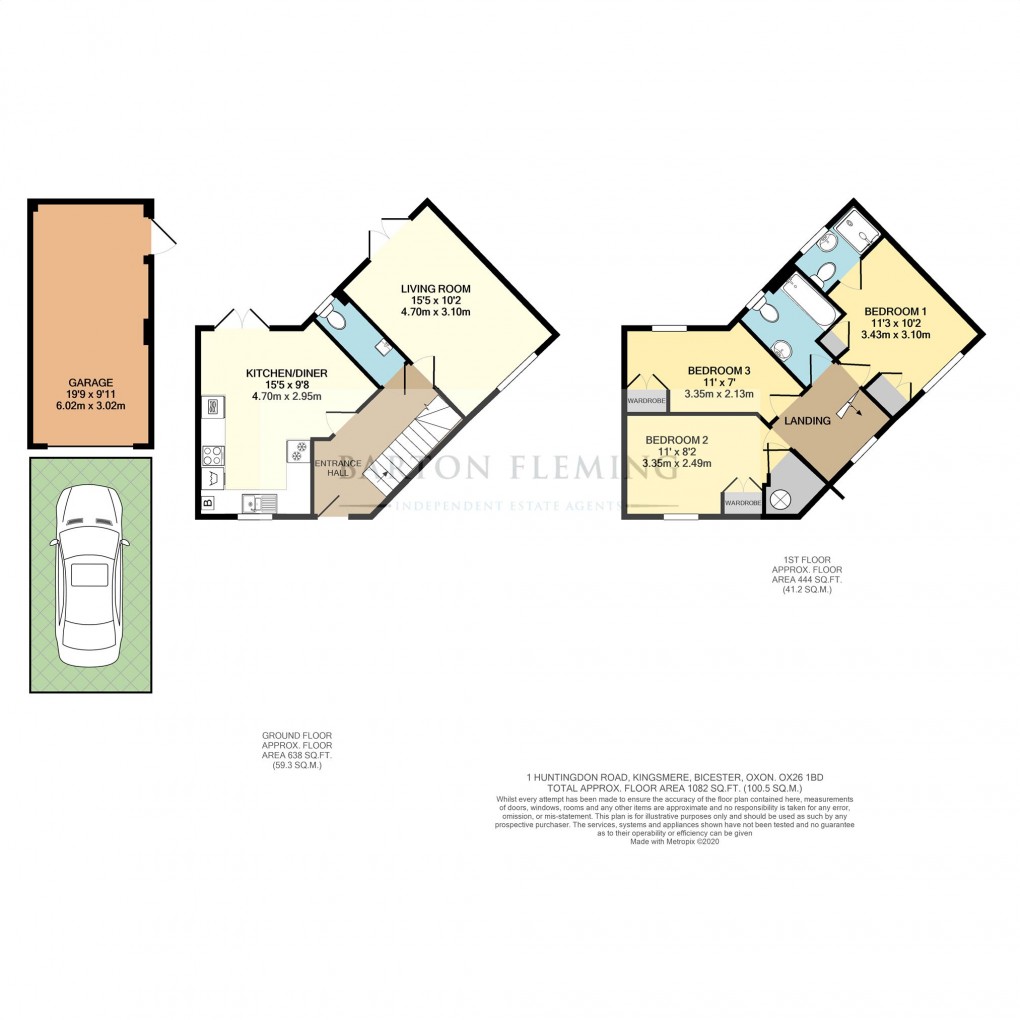 Floorplan for Huntingdon Road, Bicester