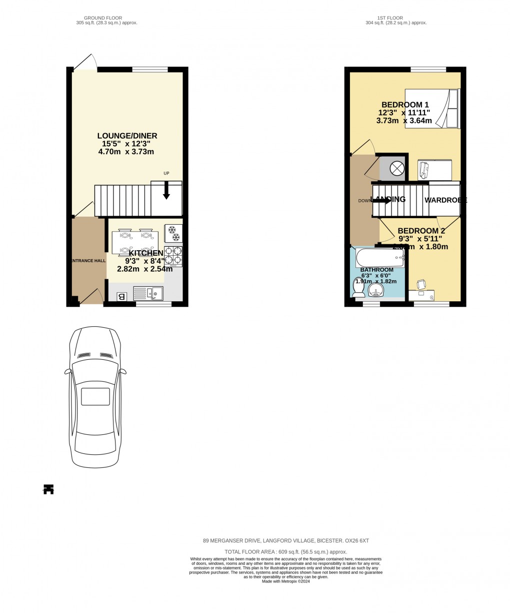 Floorplan for Merganser Drive, Bicester