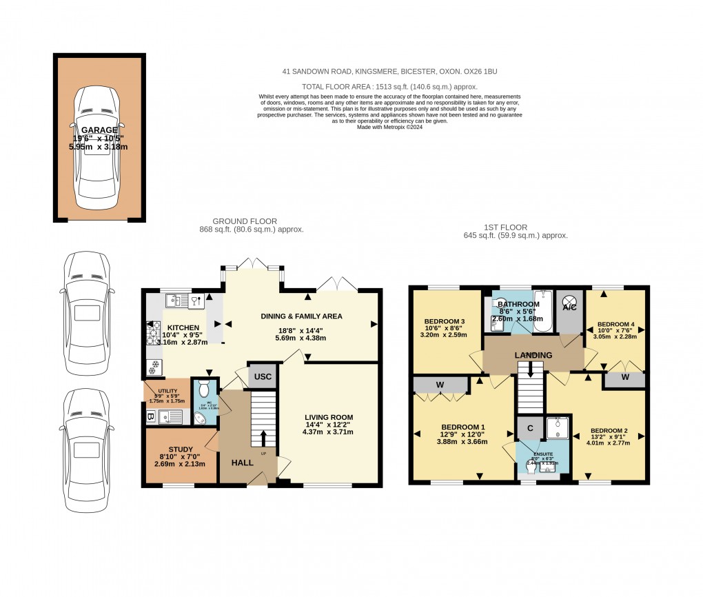 Floorplan for Sandown Road, Bicester