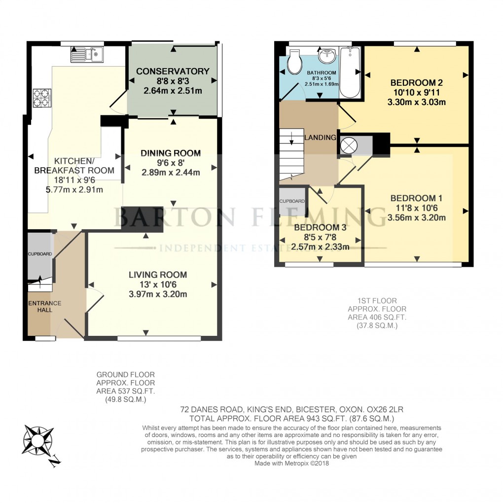 Floorplan for Danes Road, Bicester