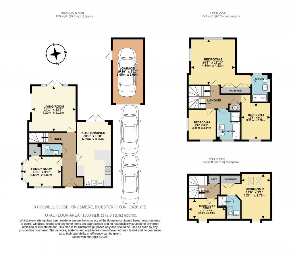 Floorplan for Colwell Close, Bicester