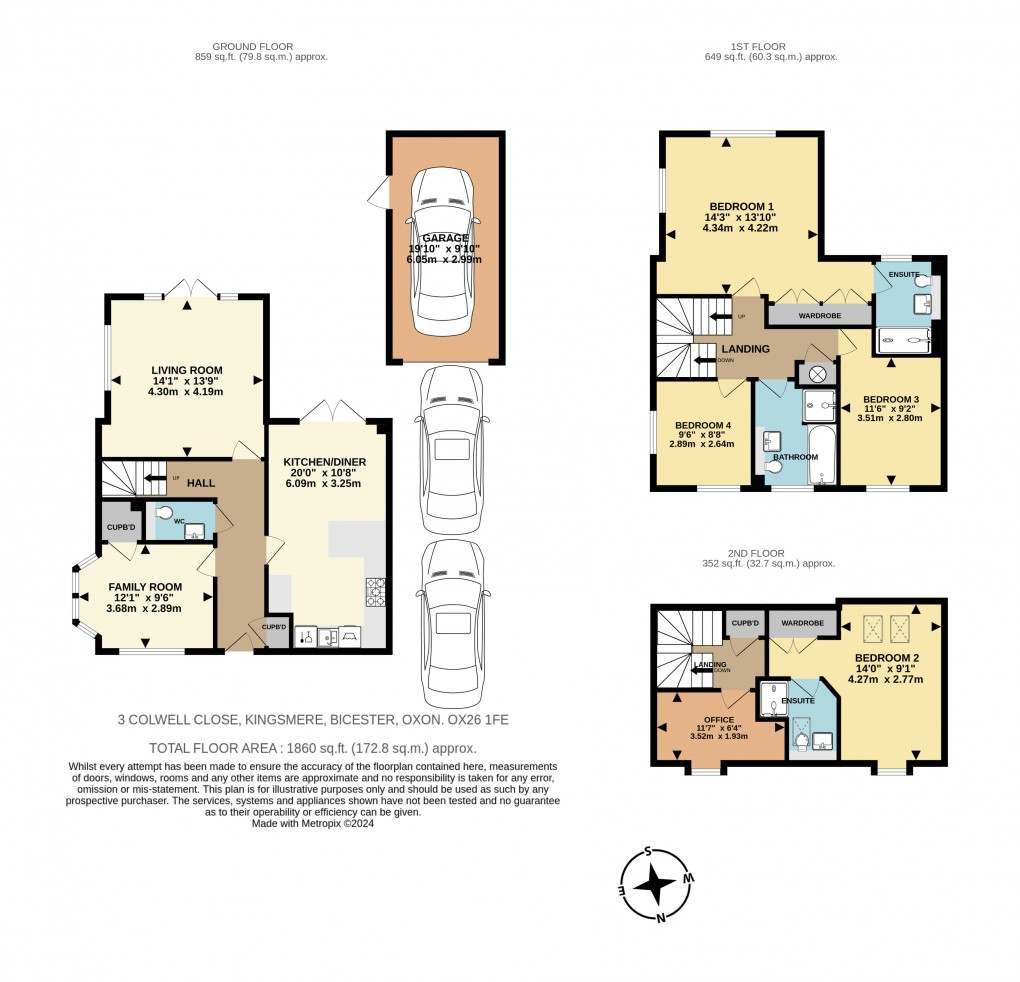 Floorplan for Colwell Close, Bicester