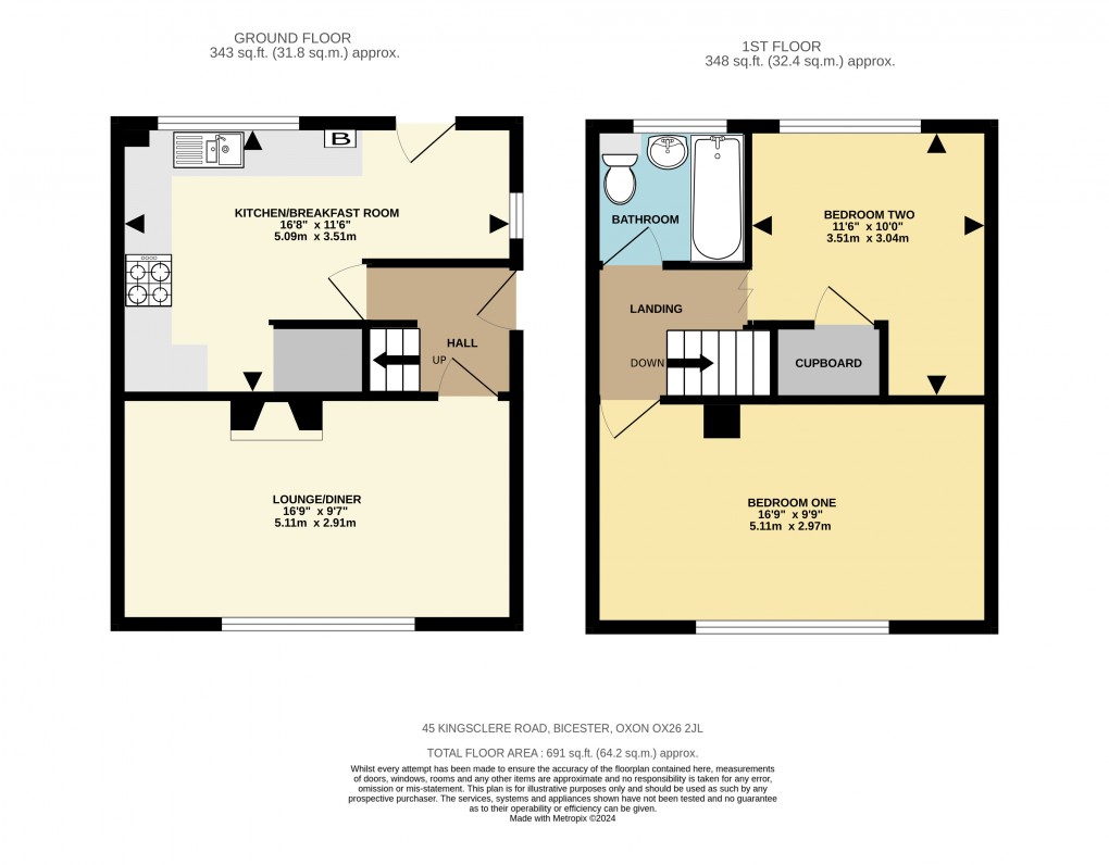 Floorplan for Kingsclere Road, Bicester