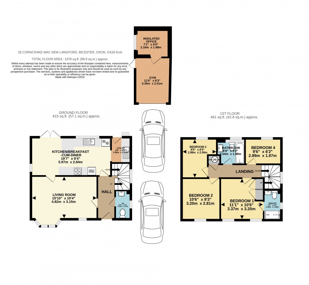 Floorplan for Corncrake Way, Bicester