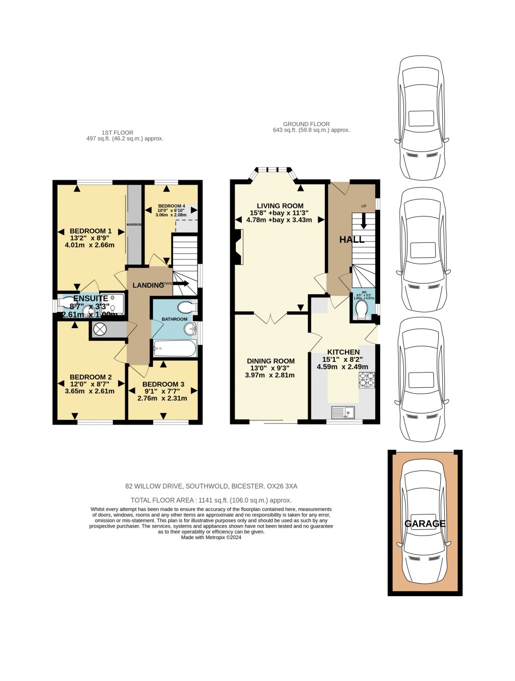 Floorplan for Willow Drive, Bicester
