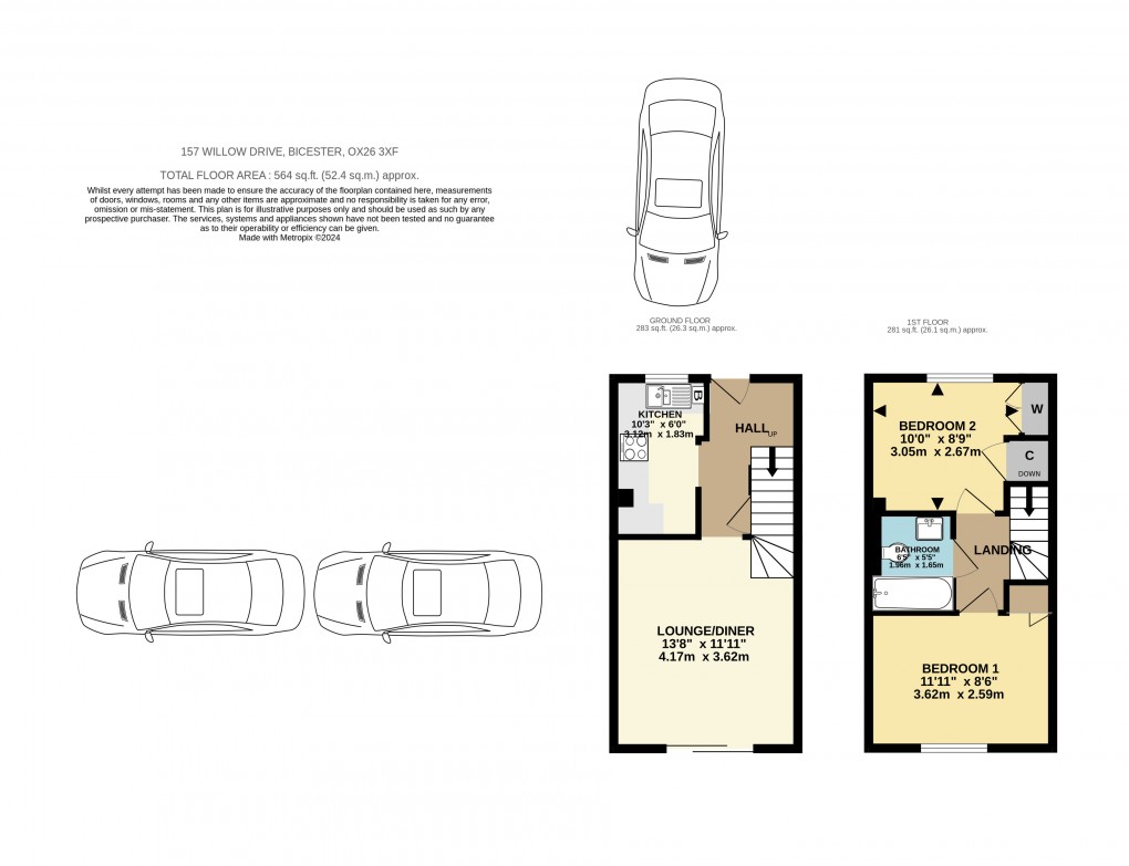 Floorplan for Willow Drive, Bicester