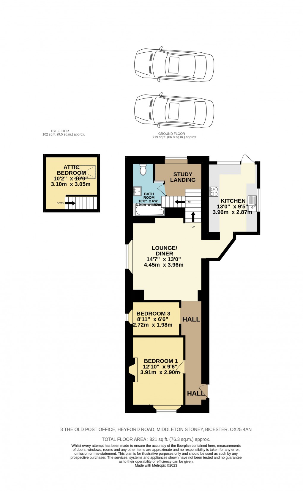 Floorplan for The Old Post Office, Heyford Road, Middleton Stoney, Bicester