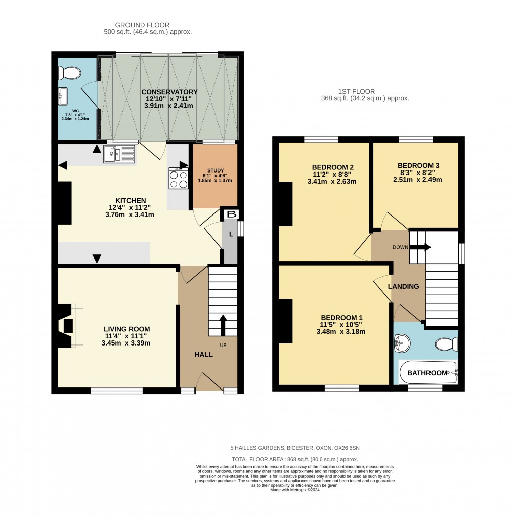 Floorplan for Hailles Gardens, Bicester