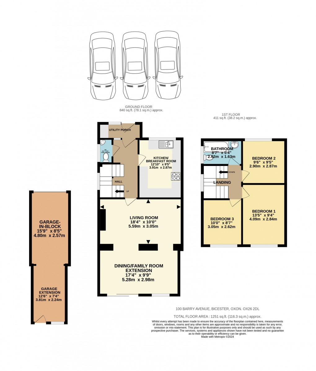 Floorplan for Barry Avenue, Bicester