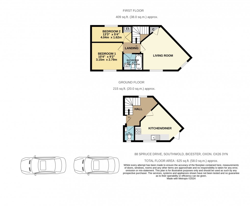 Floorplan for Spruce Drive, Bicester