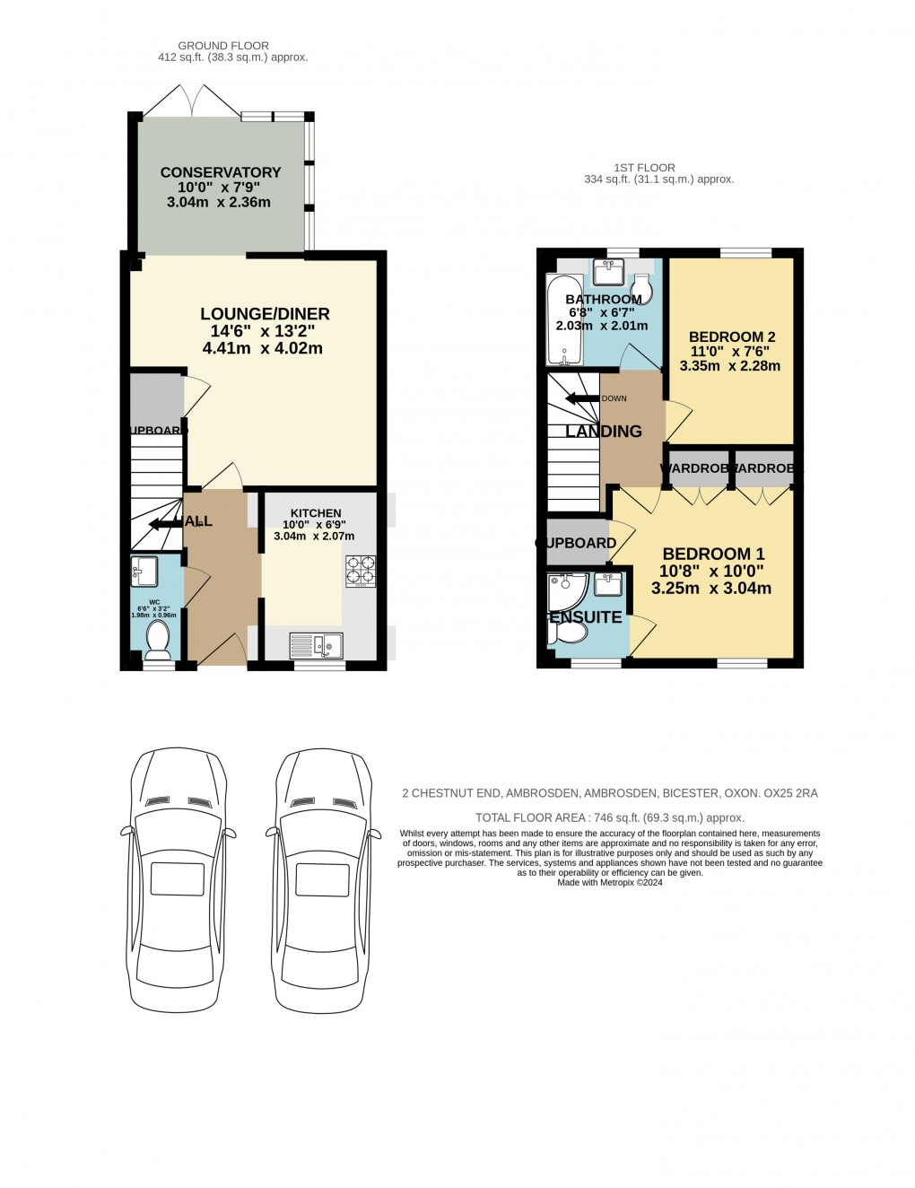 Floorplan for Chestnut Row, Ambrosden, Bicester