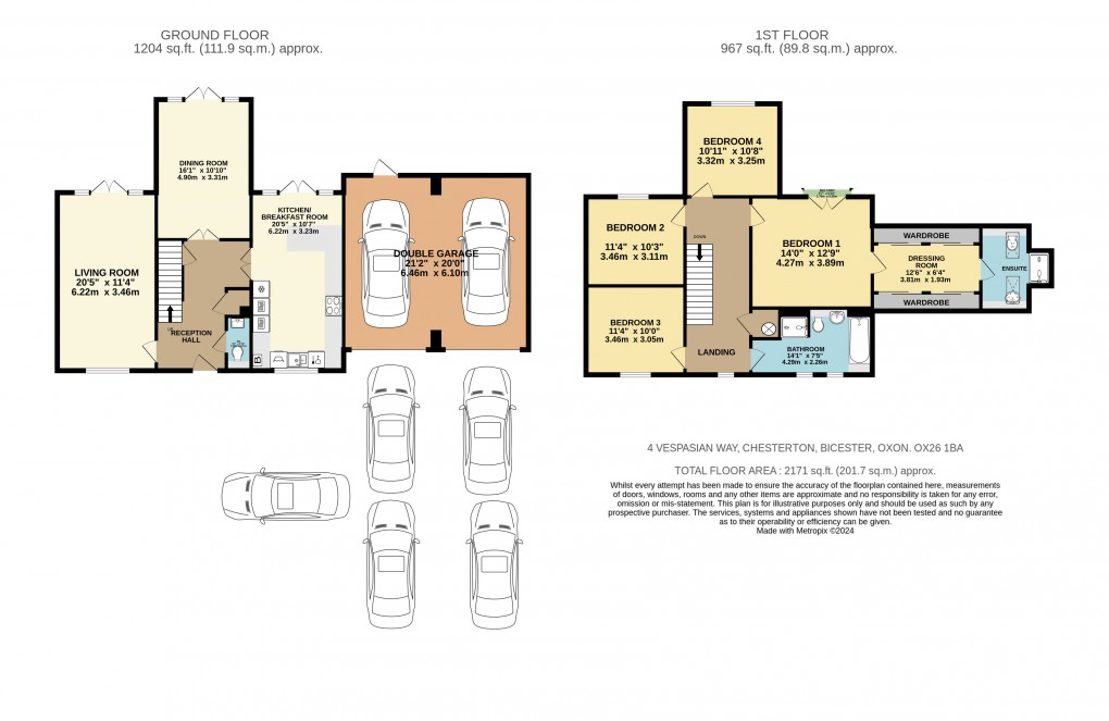 Floorplan for Vespasian Way, Bicester