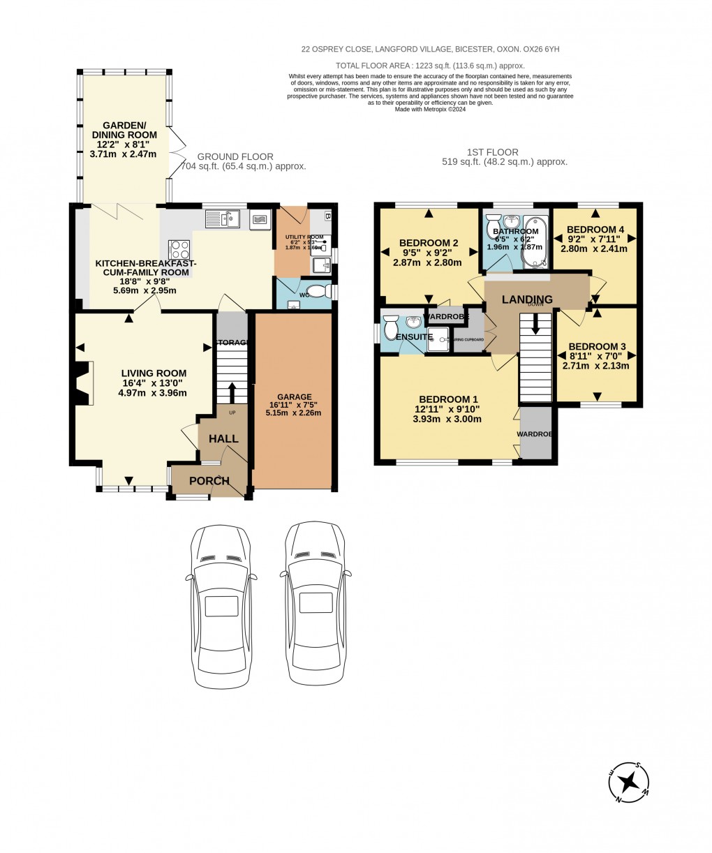 Floorplan for Osprey Close, Bicester