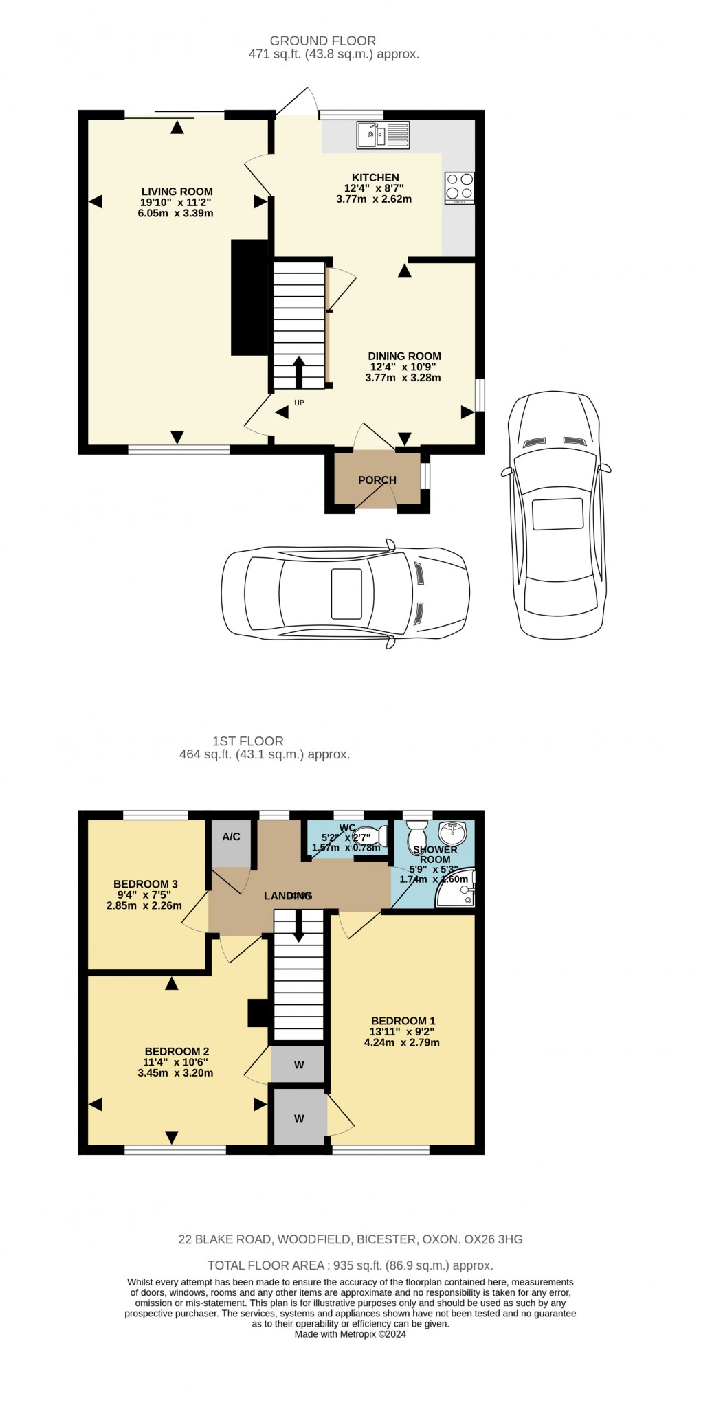 Floorplan for Blake Road, Bicester