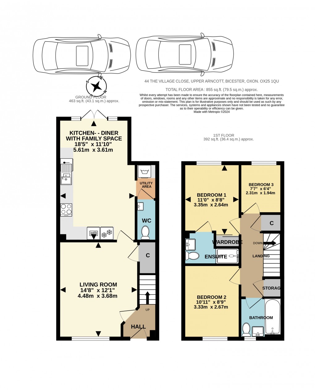 Floorplan for The Village Close, Upper Arncott, Bicester