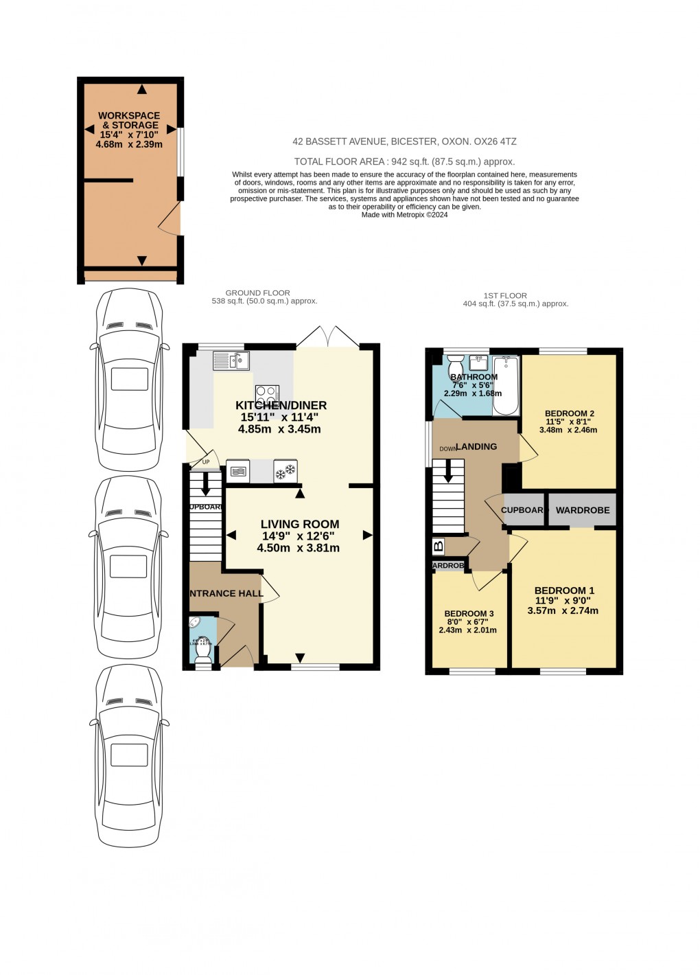 Floorplan for Bassett Avenue, Bicester