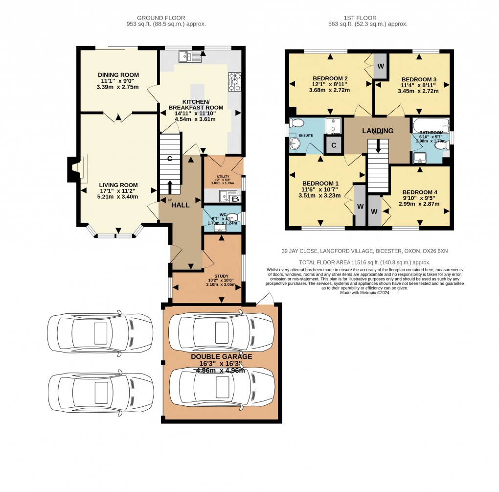 Floorplan for Jay Close, Bicester