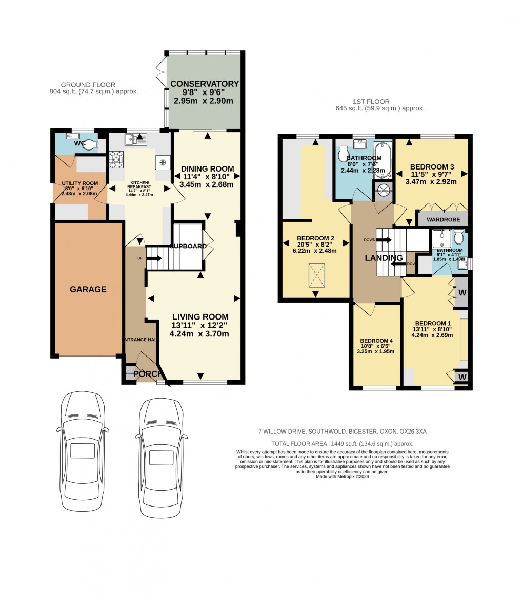 Floorplan for Willow Drive, Bicester