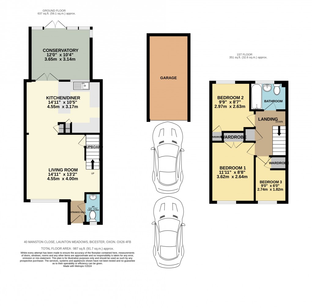 Floorplan for Manston Close, Bicester