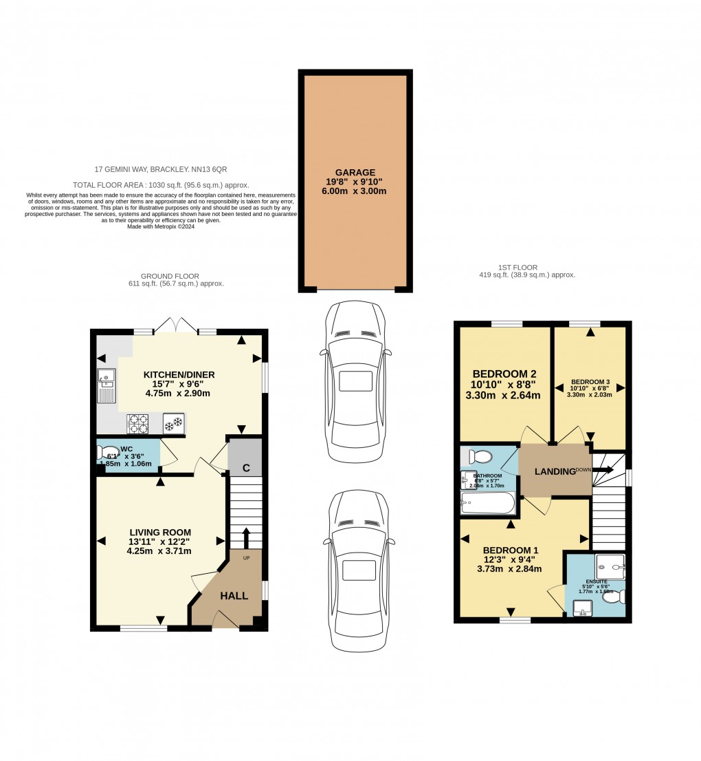 Floorplan for Gemini Way, Brackley