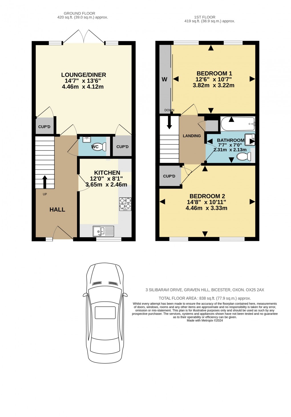 Floorplan for Silibaravi Drive, Graven Hill, Bicester