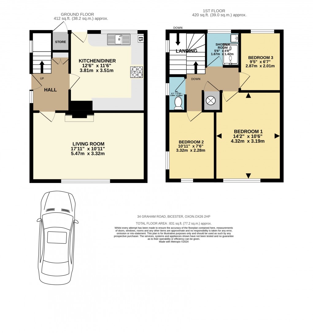 Floorplan for Graham Road, Bicester