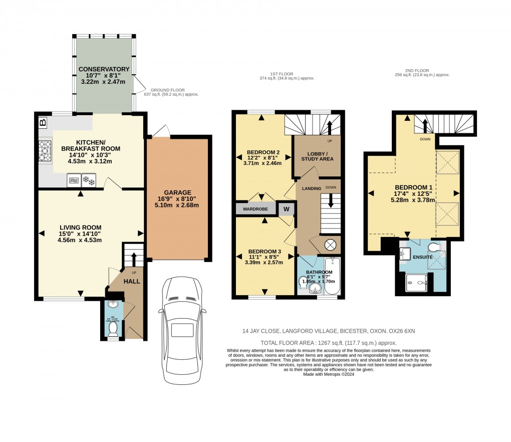 Floorplan for Jay Close, Bicester