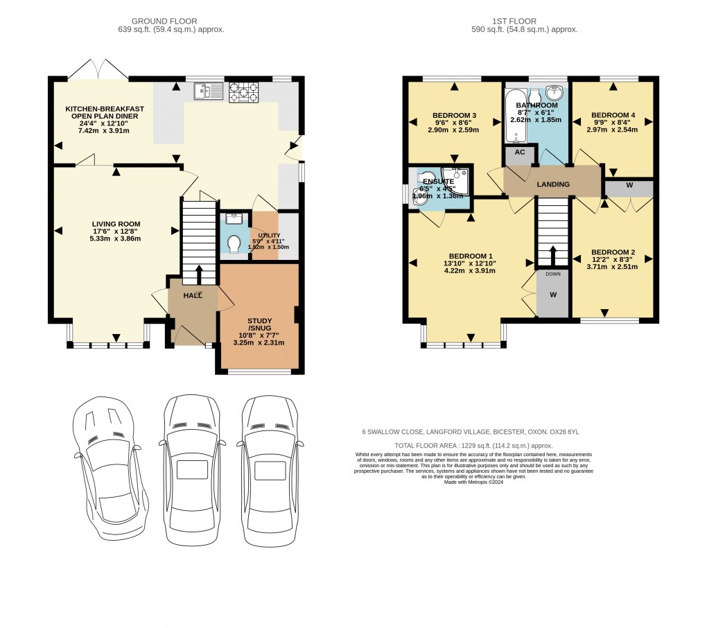 Floorplan for Swallow Close, Bicester