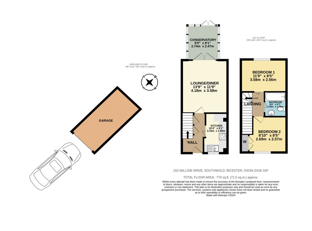 Floorplan for Willow Drive, Bicester