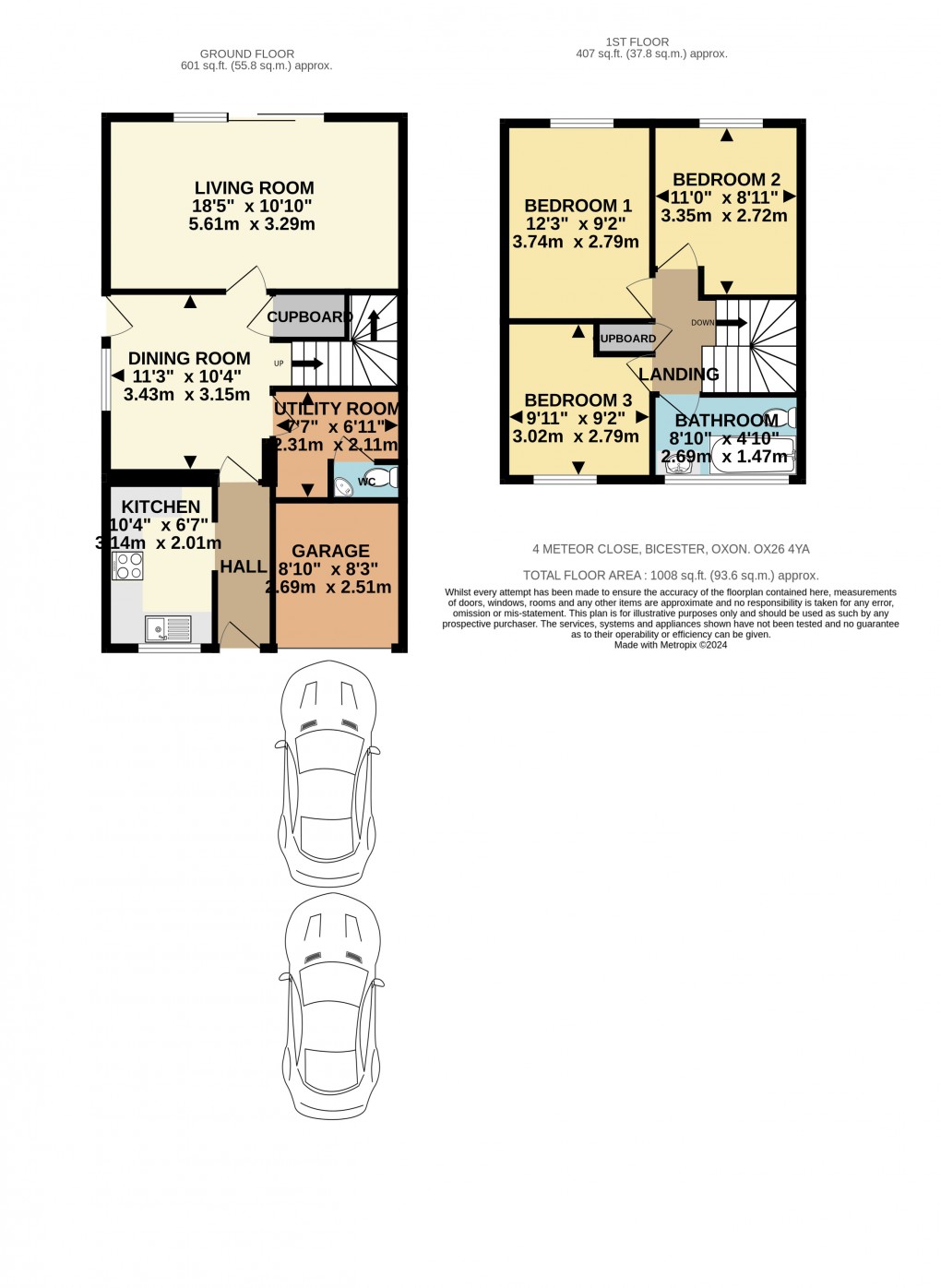 Floorplan for Meteor Close, Bicester