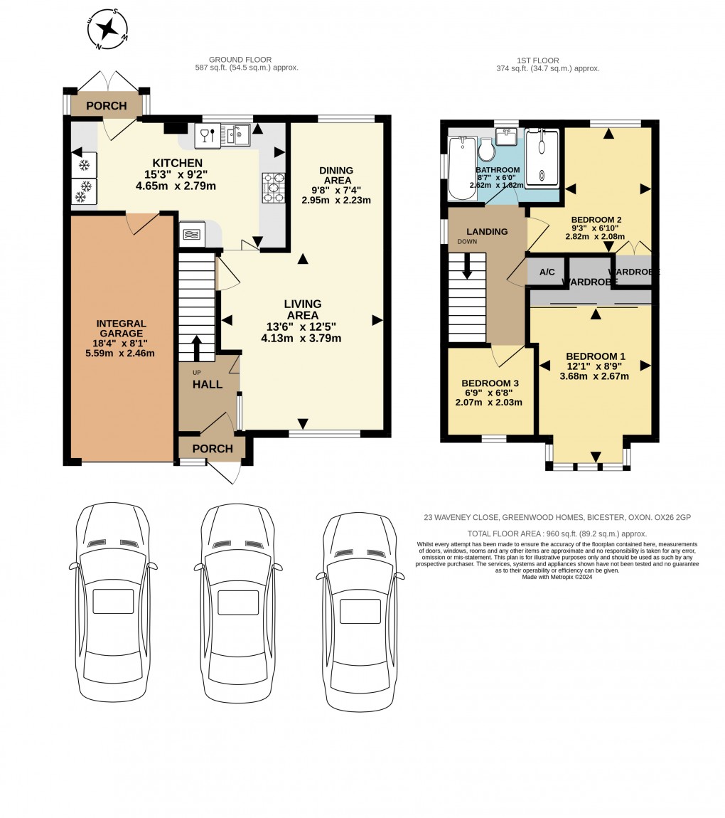 Floorplan for Waveney Close, Bicester