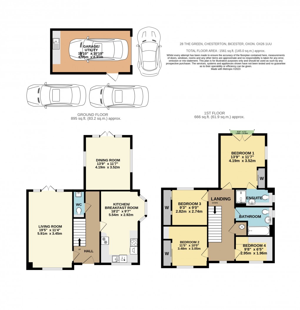 Floorplan for The Green, Chesterton, Bicester