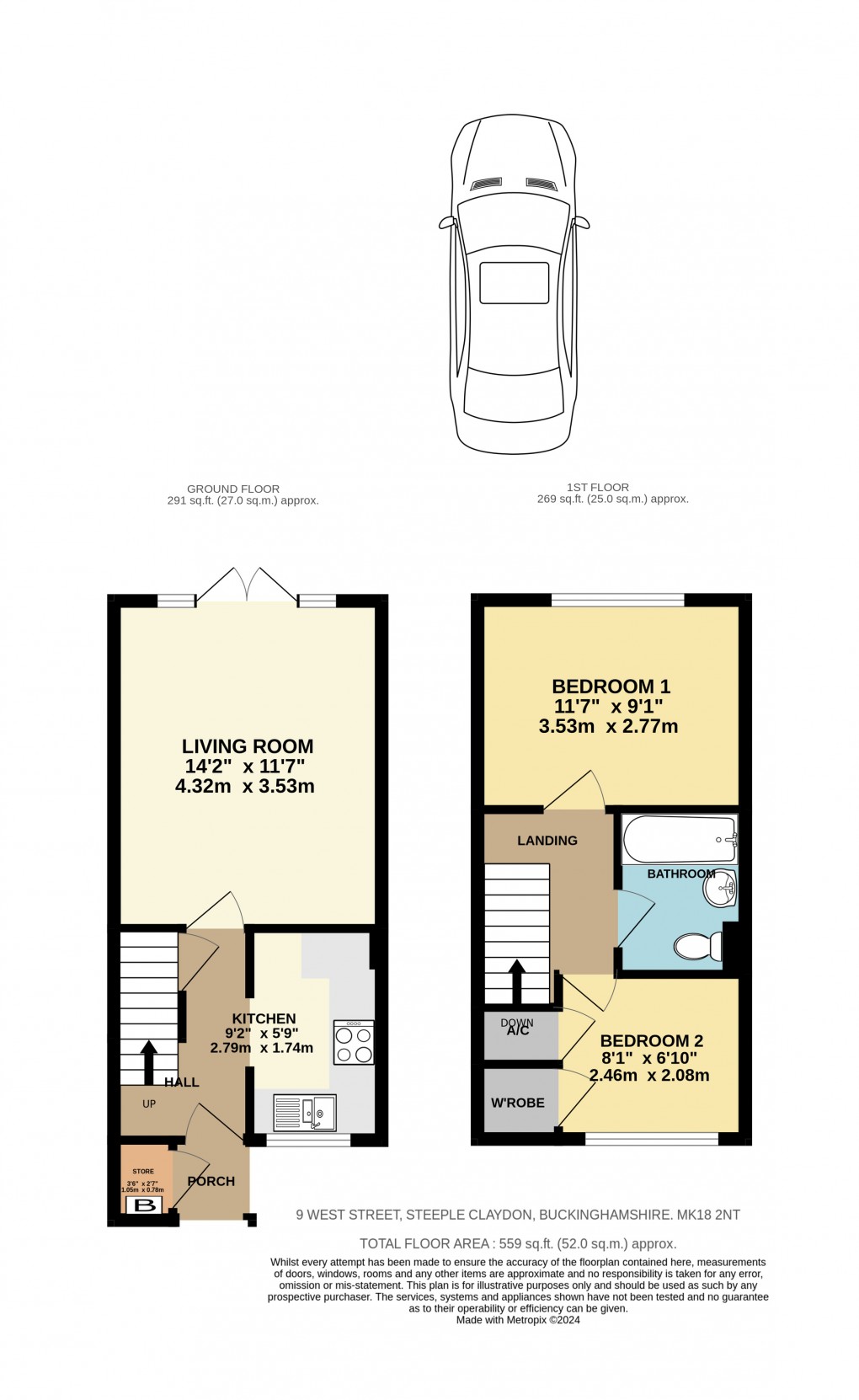 Floorplan for West Street, Steeple Claydon, Buckingham