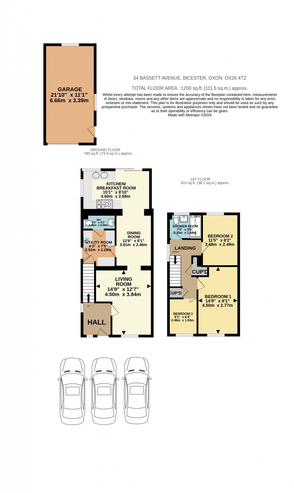 Floorplan for Bassett Avenue, Bicester