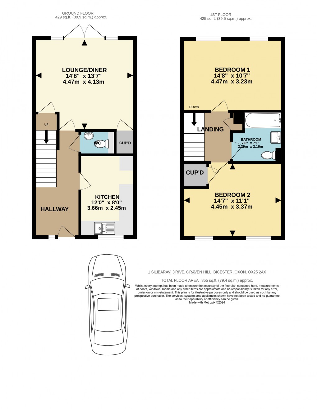 Floorplan for Silibaravi Drive, Ambrosden, Bicester