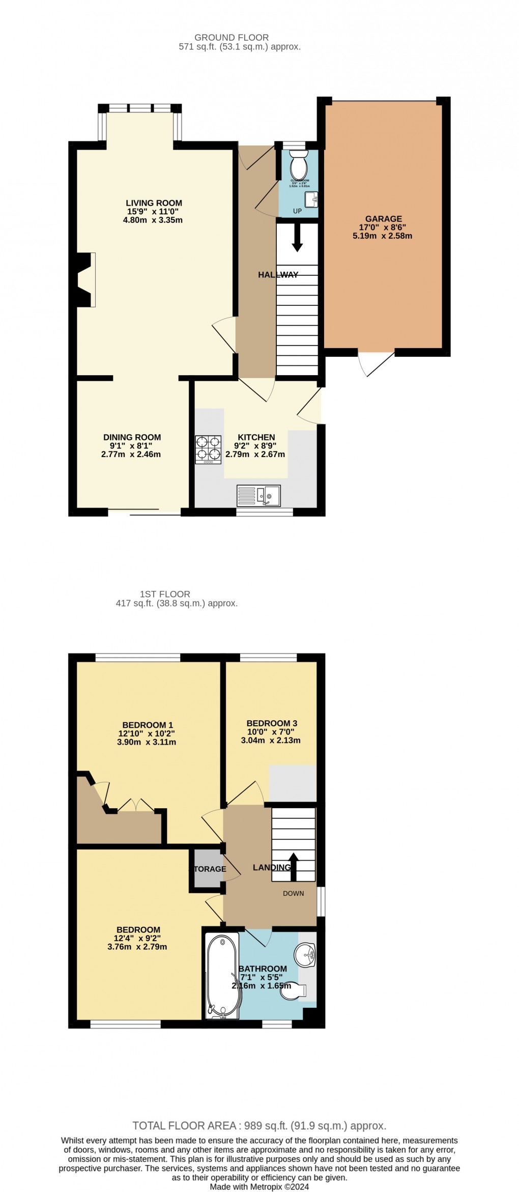 Floorplan for Lyneham Road, Bicester