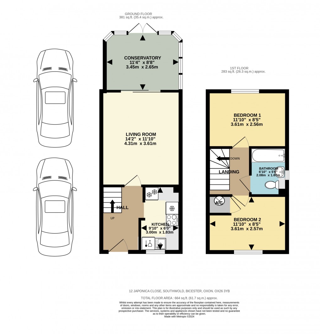 Floorplan for Japonica Close, Bicester