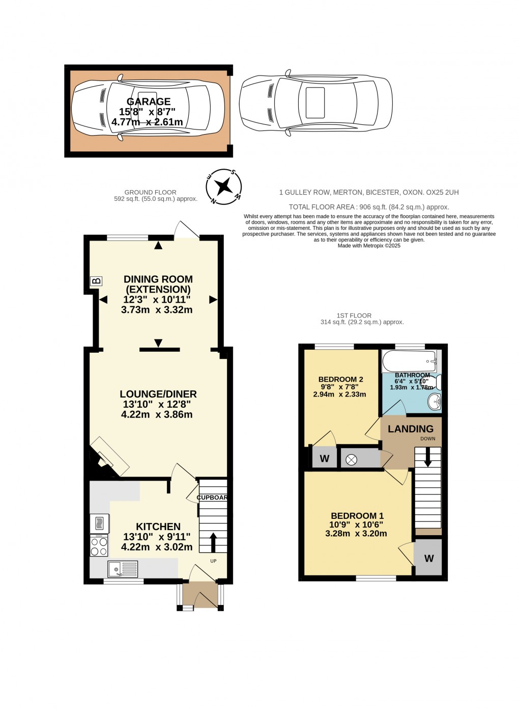 Floorplan for Gulley Row, Merton, Bicester