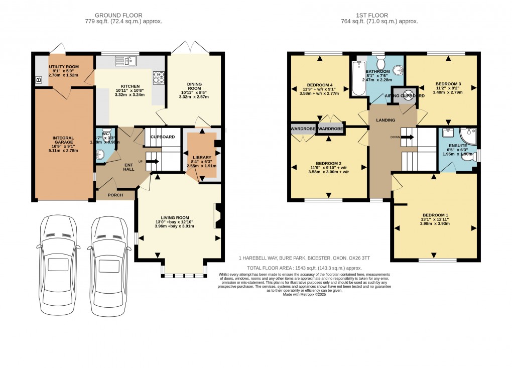 Floorplan for Harebell Way, Bicester